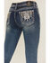 Image #2 - Grace in LA Women's Medium Wash Geo Print Embroidered Bootcut Stretch Denim Jeans, Medium Wash, hi-res