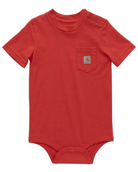 Carhartt Infant Boys' Short Sleeve Onesie, Red, hi-res