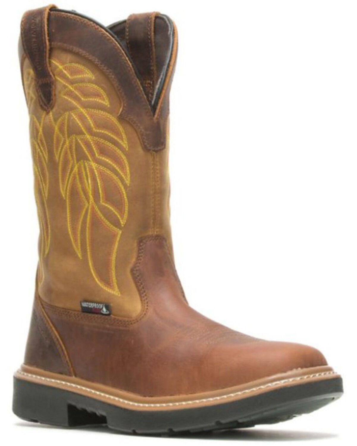 Image #1 - Wolverine Men's Rancher Durashocks® CarbonMAX® Wellington Work Boots - Composite Toe, Gold, hi-res