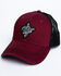 Moonshine Spirit Men's Burgundy Embroidered Logo Mesh Ball Cap, Burgundy, hi-res