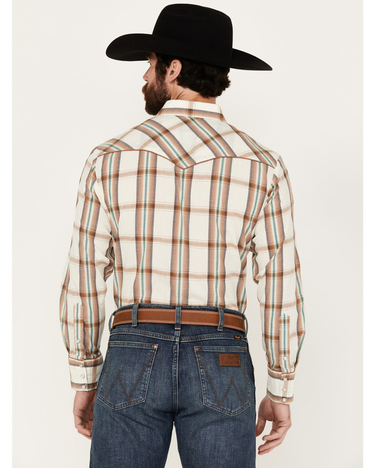Image #4 - Roper Men's Plaid Print Long Sleeve Pearl Snap Western Shirt, , hi-res