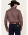 Image #4 - RANK 45® Men's Tinson Geo Print Long Sleeve Button-Down Stretch Western Shirt, Burgundy, hi-res