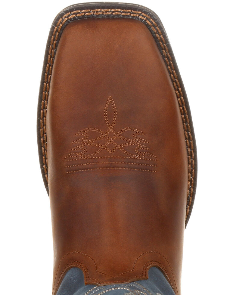 Durango Men's Rebel Pull-On Western Work Boots - Steel Toe, Brown, hi-res