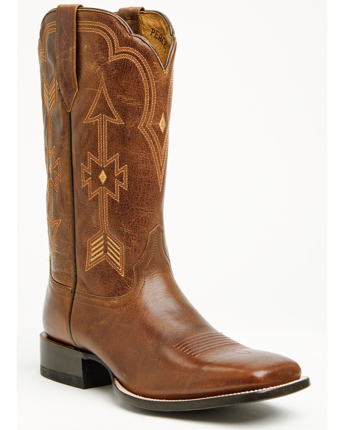 Cody James Men's Peacemaker Western Boots - Broad Square Toe, Brown, hi-res