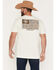 Image #1 - Ariat Men's Buckle Flag Patriot Short Sleeve Graphic T-Shirt, Light Grey, hi-res