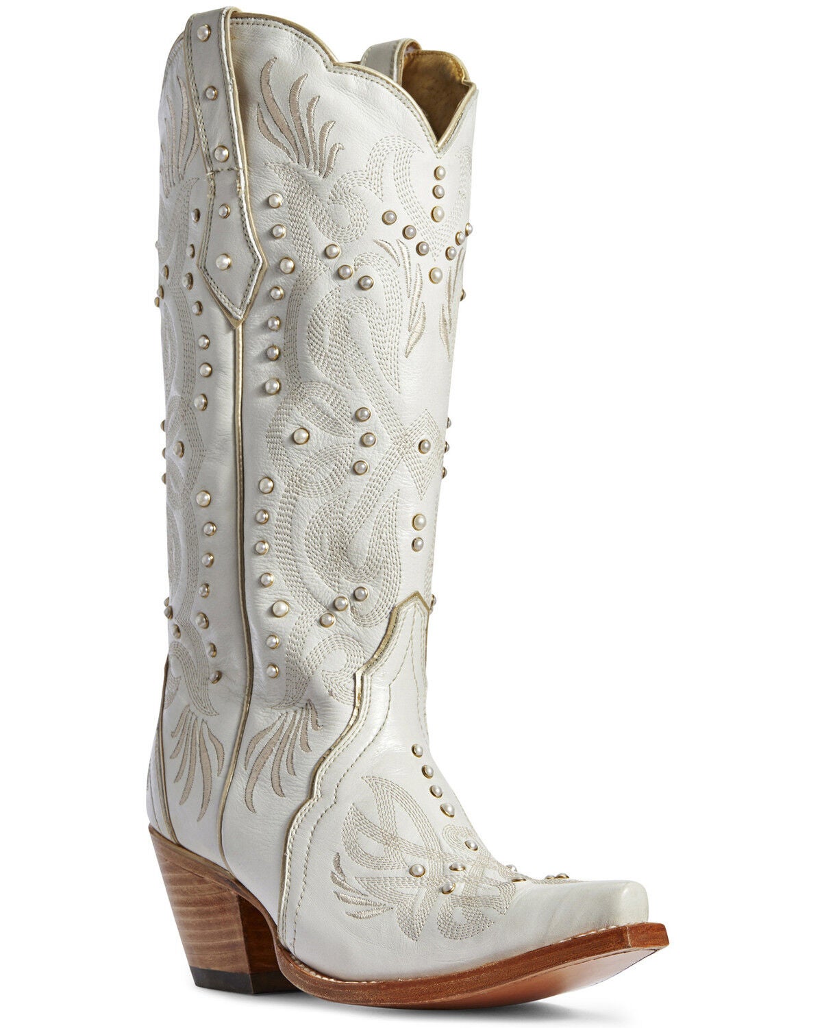 Ariat Women's Pearl Snow White Western Boots - Snip Toe, White, hi-res