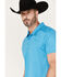 Image #2 - Rock & Roll Denim Men's Embroidered Logo Snap Performance Polo Shirt, Blue, hi-res