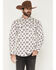 Image #1 - Moonshine Spirit&reg; Men's Memphis Floral Print Long Sleeve Snap Western Shirt, Ivory, hi-res