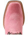 Image #4 - Ariat Girls' Futurity Fort Worth Roughout Western Boots - Broad Square Toe , Pink, hi-res
