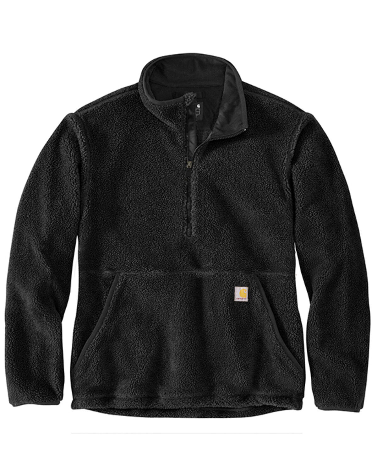 Image #1 - Carhartt Men's Loose Fit Fleece Pullover, Black, hi-res