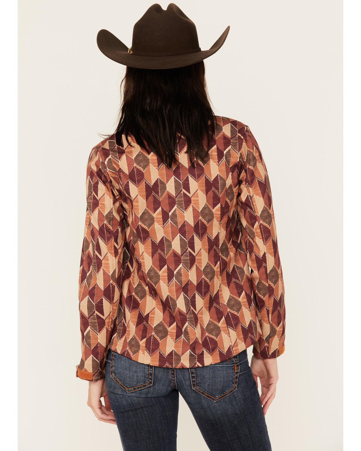 Image #4 - Shyanne Women's Abstract Western Softshell Jacket, Caramel, hi-res