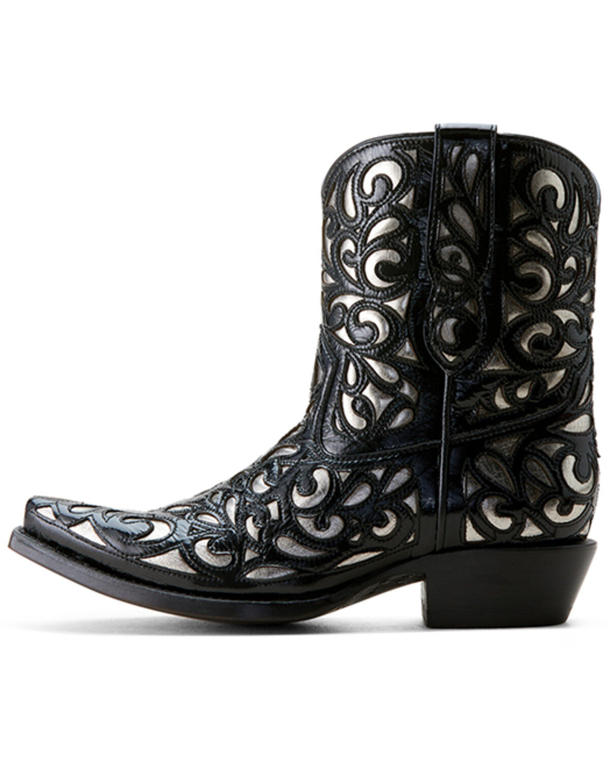 Image #2 - Ariat Women's Valentina Outlay Western Booties - Snip Toe, Black, hi-res