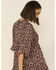 Angie Women's Floral Border Print Maxi Dress, Black, hi-res