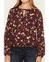 Image #3 - Idyllwind Women's Lynnbrook Floral Print Long Sleeve Blouse, Wine, hi-res