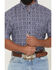 Image #3 - Ariat Men's Bill Medallion Print Short Sleeve Button-Down Western Shirt - Big, Blue, hi-res
