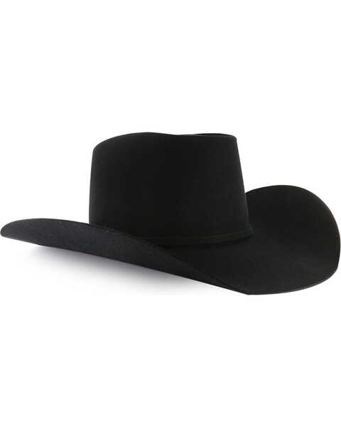 Rodeo King Men's Brick 5X Fur Felt Cowboy Hat, Black, hi-res