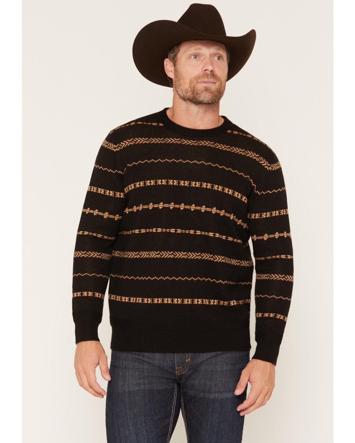 Cody James Men's Rhodes Crew Neck Sweater, Black, hi-res