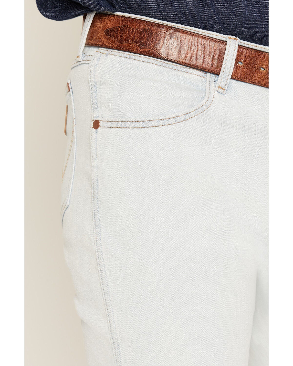 Image #2 - Wrangler Men's 936 Toughlite Light Wash Cowboy Cut Slim Straight Stretch Denim Jeans, Light Wash, hi-res