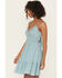 Image #3 - Shyanne Women's Bustier Tie Back Lace Mini Dress, Aqua, hi-res