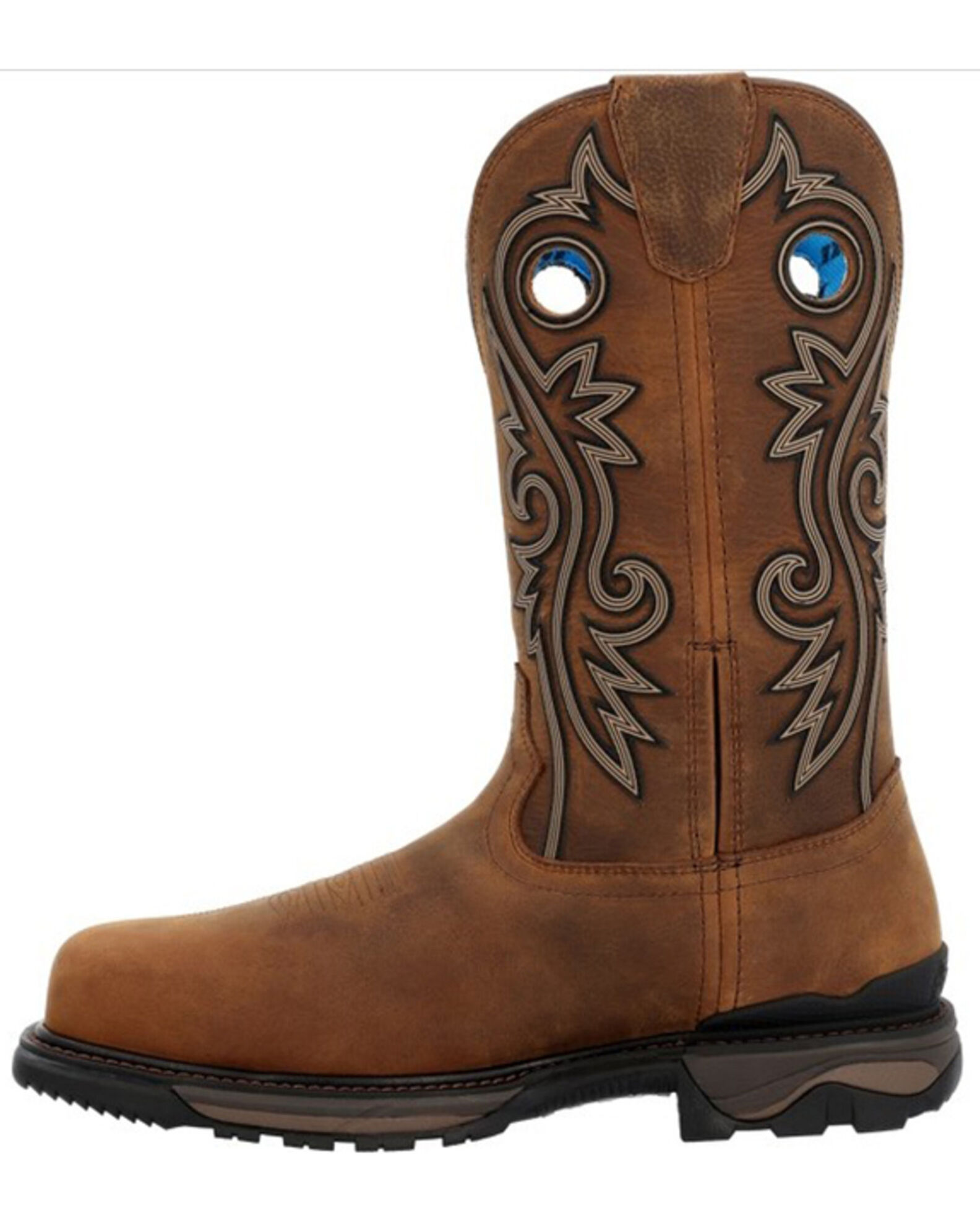 Image #3 - Rocky Men's Waterproof Pull On Work Boot - Carbon Toe, Brown, hi-res