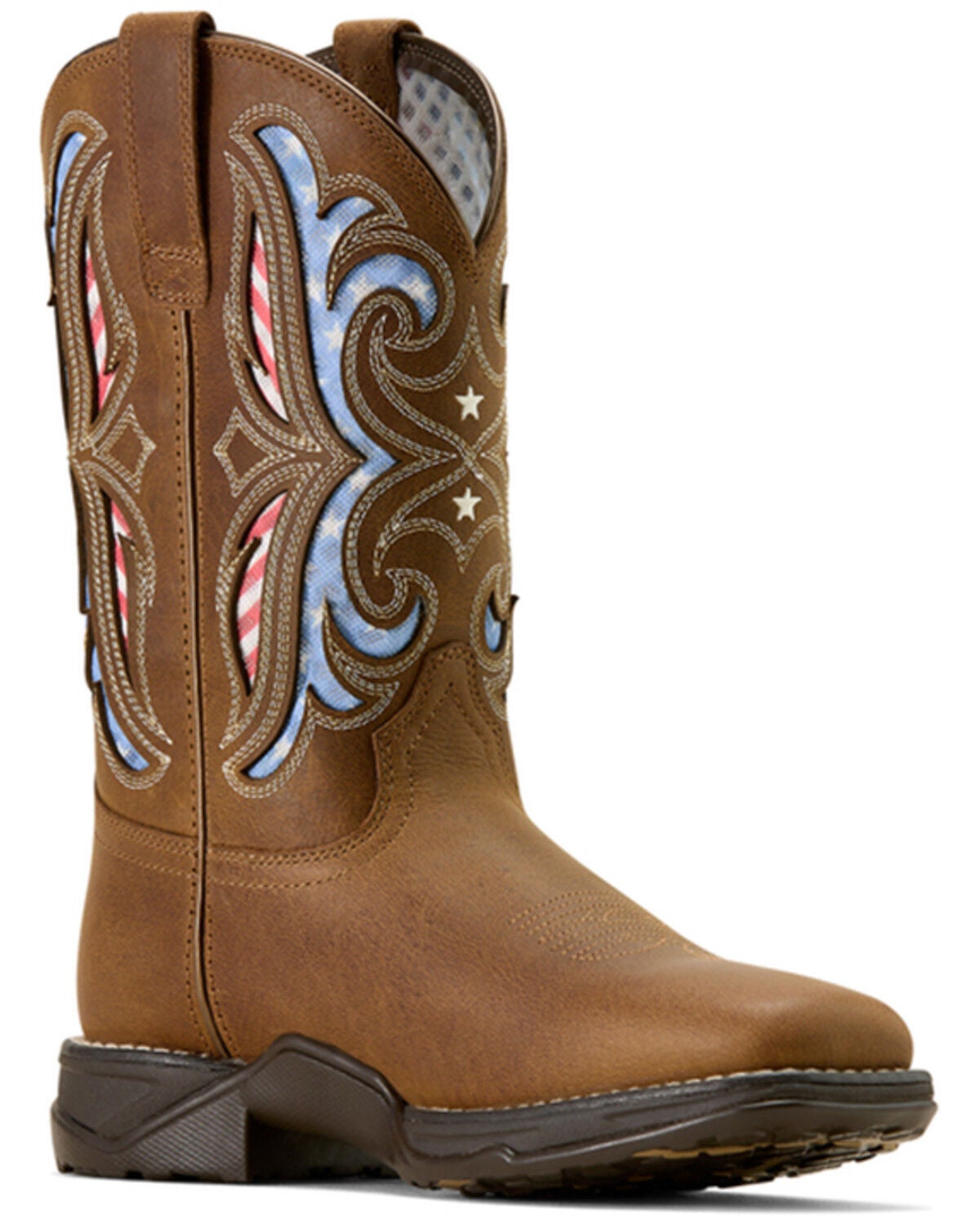 Image #1 - Ariat Women's Anthem Proud VentTEK Performance Western Boots - Broad Square Toe, Tan, hi-res