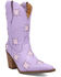 Image #1 - Dingo Women's Starburst Western Booties - Round Toe, Purple, hi-res