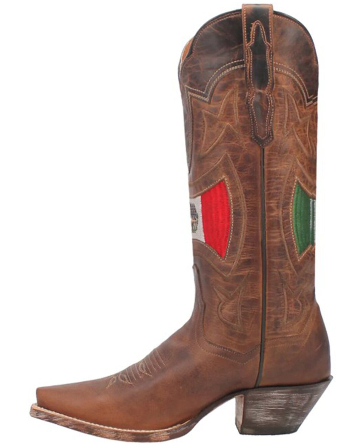 Image #3 - Dan Post Women's Corazon Western Boots - Snip Toe, Brown, hi-res