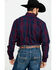 Stetson Men's Satin Ombre Plaid Long Sleeve Western Shirt , Blue, hi-res