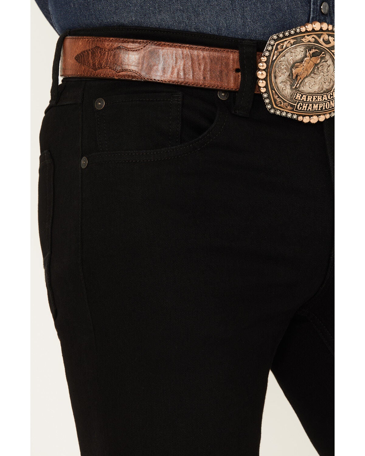 Image #2 - RANK 45&reg; Men's Midnight Wash Ambush Slim Straight Performance Stretch Denim Jeans, Black, hi-res