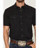 Image #3 - RANK 45&reg; Men's Ridge Solid Short Sleeve Pearl Snap Western Performance Shirt, Black, hi-res