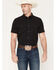 Image #1 - RANK 45&reg; Men's Ridge Solid Rodeo Tech 2.0 Short Sleeve Snap Western Shirt, Black, hi-res