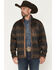 Image #1 - Ariat Men's Caldwell Southwestern Print Full Zip Sweater, Navy, hi-res
