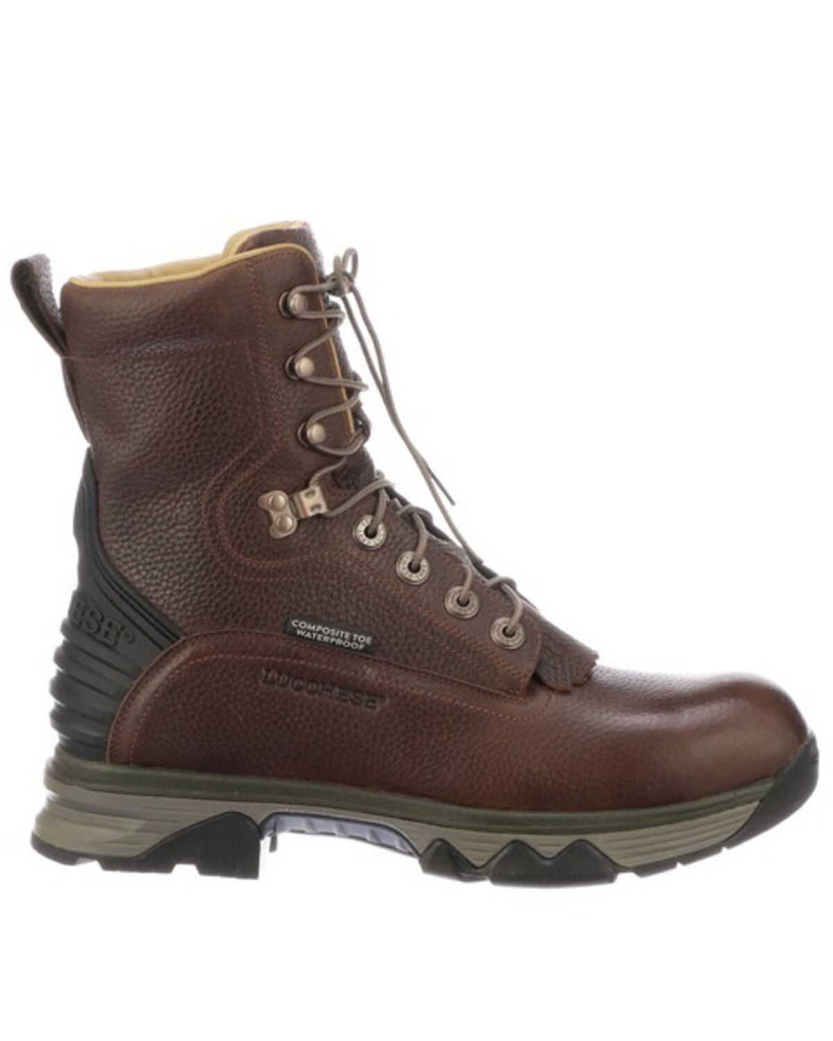 Image #2 - Lucchese Men's Bison Lace-Up Work Boots - Composite Toe, Pecan, hi-res