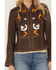 Image #3 - Shyanne Women's Washed Suede Leather Jacket, Chocolate, hi-res