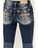 Image #2 - Miss Me Women's Dark Wash Cross Pocket Mid Rise Bootcut Stretch Denim Jeans, Dark Wash, hi-res
