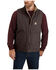 Image #1 - Carhartt Men's Dark Brown Washed Duck Sherpa Lined Mock Neck Work Vest - Big, Dark Brown, hi-res