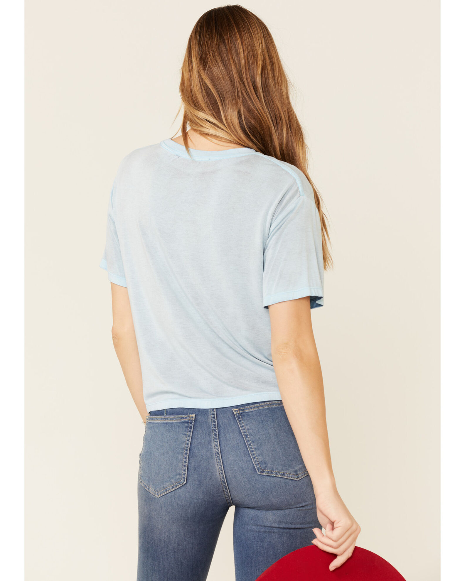 Image #4 - Rock & Roll Denim Women's Rodeo Bronco Bustin' Tee, Blue, hi-res