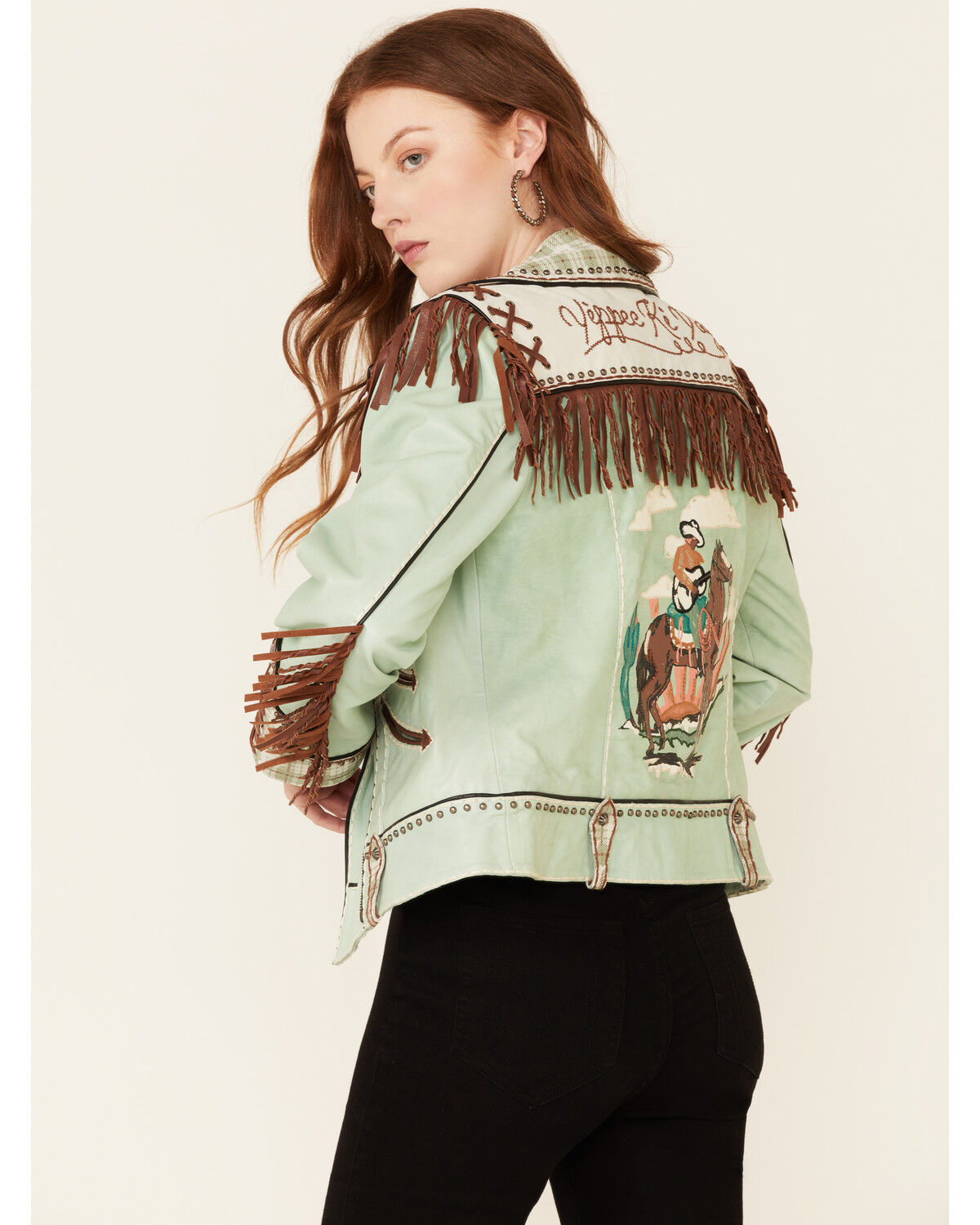 Image #1 - Double D Ranch Women's Yippie Ki Yay Jacket, Sage, hi-res