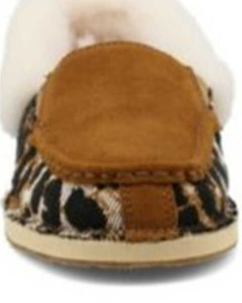 Image #4 - Twisted X Women's Leopard Print Fur-Lined Shoes - Moc Toe , Brown, hi-res