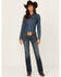 Image #3 - Ariat Women's R.E.A.L Dark Wash Perfect Rise Haylan Bootcut Jeans, Dark Wash, hi-res