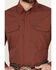 Image #3 - Wrangler Men's Solid Long Sleeve Button-Down Performance Western Shirt - Tall, Red, hi-res