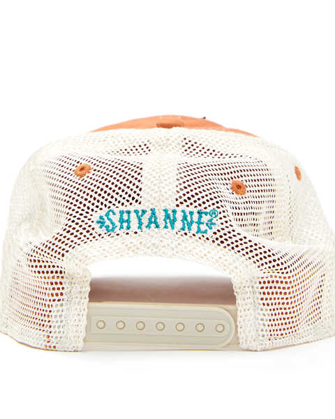 Image #3 - Shyanne Women's Southwestern Steerhead Embroidered Patch Mesh-Back Ball Cap , Chilli, hi-res