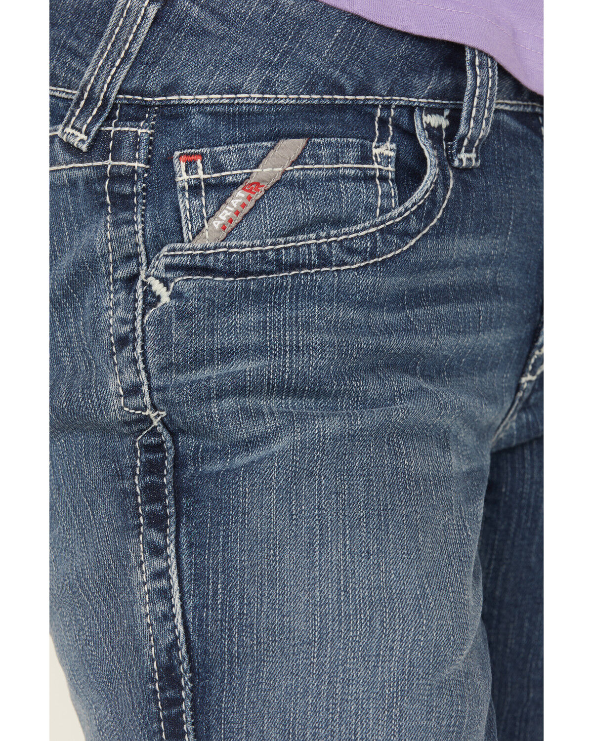 Image #2 - Ariat Women's FR Entwined Bootcut Jeans, Indigo, hi-res