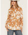 Image #1 - Wrangler Retro Women's Cow Print Long Sleeve Button-Down Boyfriend Western Shirt, White, hi-res