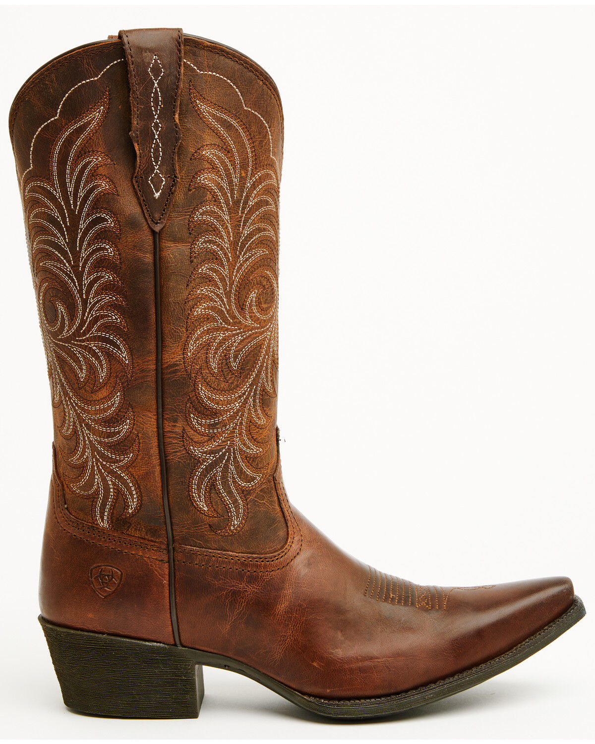 Image #2 - Ariat Women's Heritage X StretchFit Western Boots - Snip Toe, Brown, hi-res