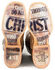 Tin Haul Ichthys Philippians 4:13 Cowboy Boots - Square Toe, Brown, hi-res