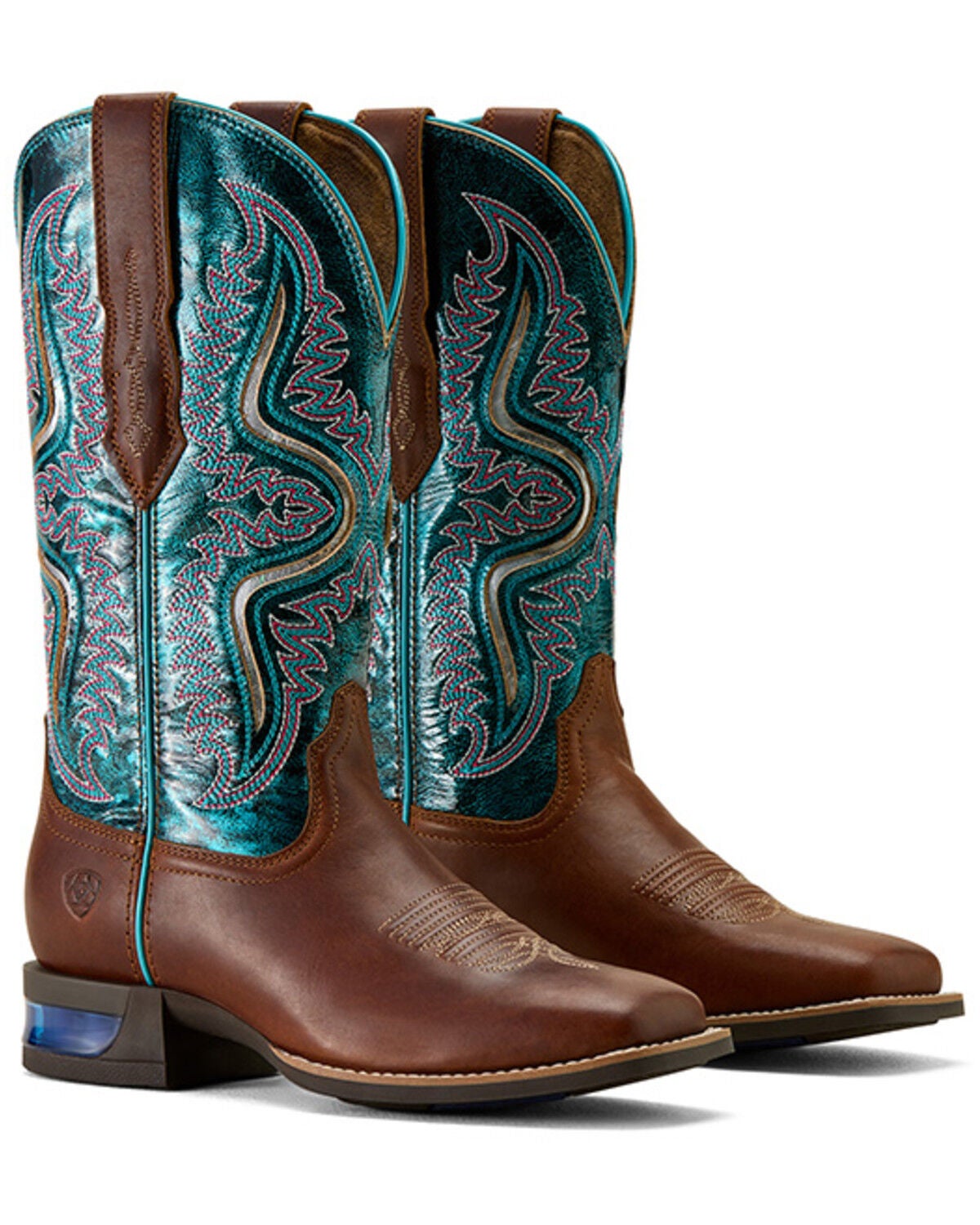Image #2 - Ariat Women's Captivate Performance Western Boots - Broad Square Toe, Blue, hi-res