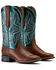 Image #2 - Ariat Women's Captivate Performance Western Boots - Broad Square Toe, Blue, hi-res