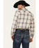 Ariat Men's Dunscape Atherton Retro Plaid Print Long Sleeve Snap Western Shirt , Tan, hi-res