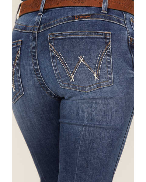 Image #4 - Wrangler Women's Medium Wash Mid Rise Jane Q-Baby Bootcut Ultimate Riding Jeans, Blue, hi-res